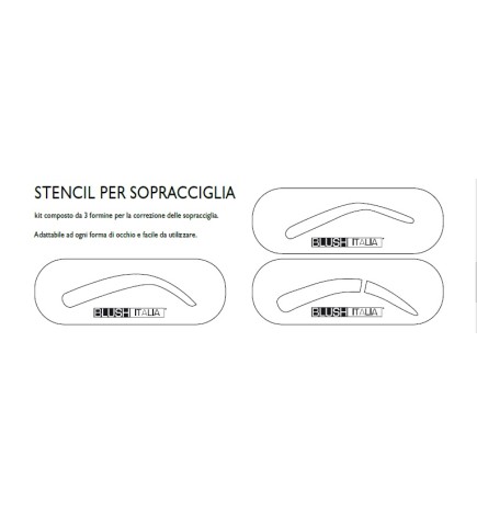 Stencil per sopracciglia 3 formine BLUSH ITALIA