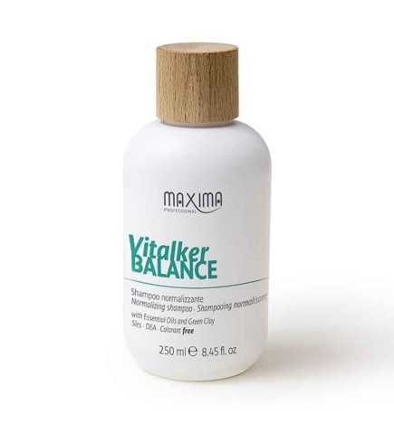 Shampoo normalizzante Vitalker Balance con argilla verde e olii essenziali MAXIMA 250ml