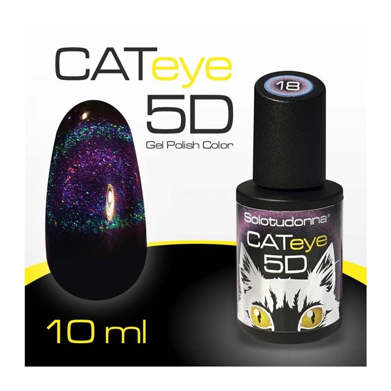 Semipermanente Gel Polish Cat Eye 5D n.18 SOLOTUDONNA 10 ml