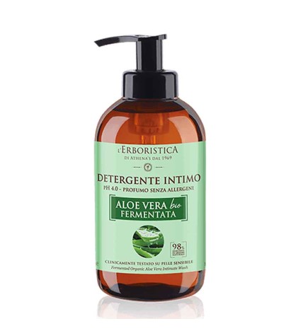 Detergente Intimo con Aloe Vera Bio fermentata da 250ml L'ERBORISTICA