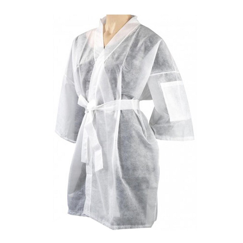 Kimono monouso in TNT bianco 10 pz
