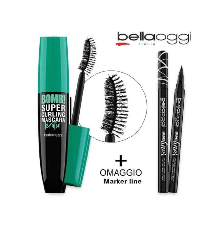 Mascara Bomb Curling + Eyeliner Marker Liner BELLA OGGI