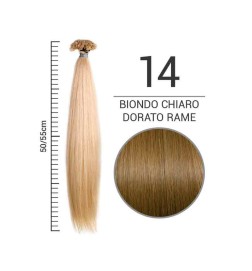 Extension con clip 25gr 50/55 cm 100% capelli naturali colore 14 IRIS