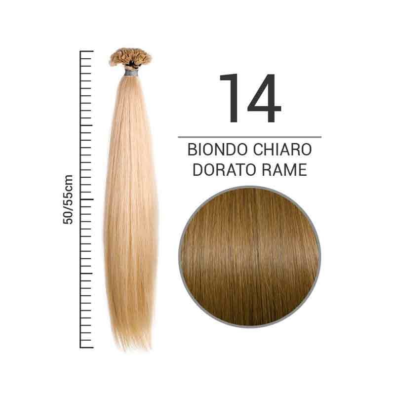 Extension con clip 25gr 50/55 cm 100% capelli naturali colore 14 IRIS