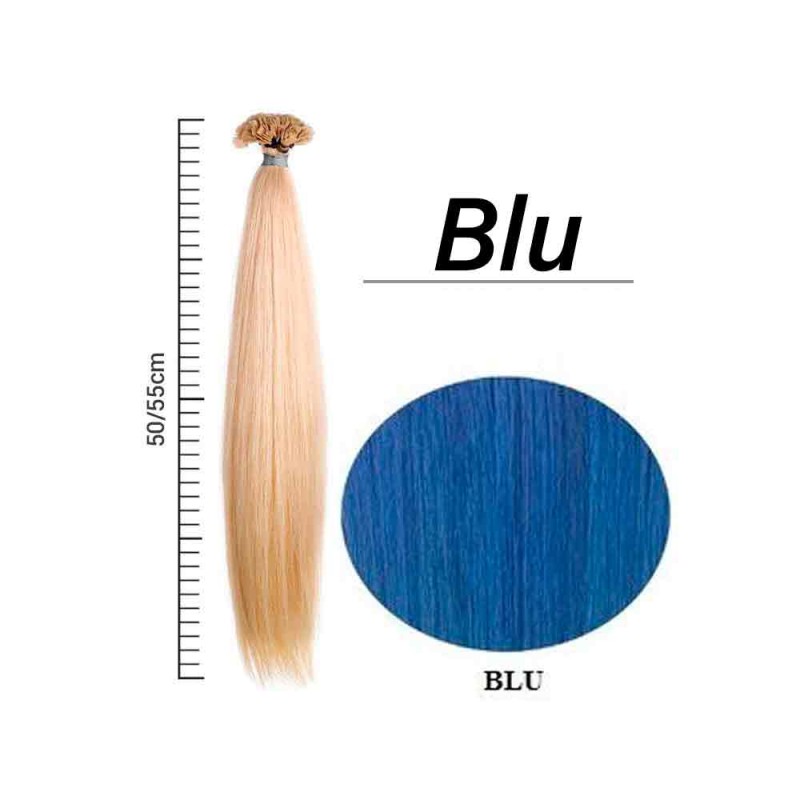 Extension una clip 50/55 cm 100% capelli naturali BLU IRIS