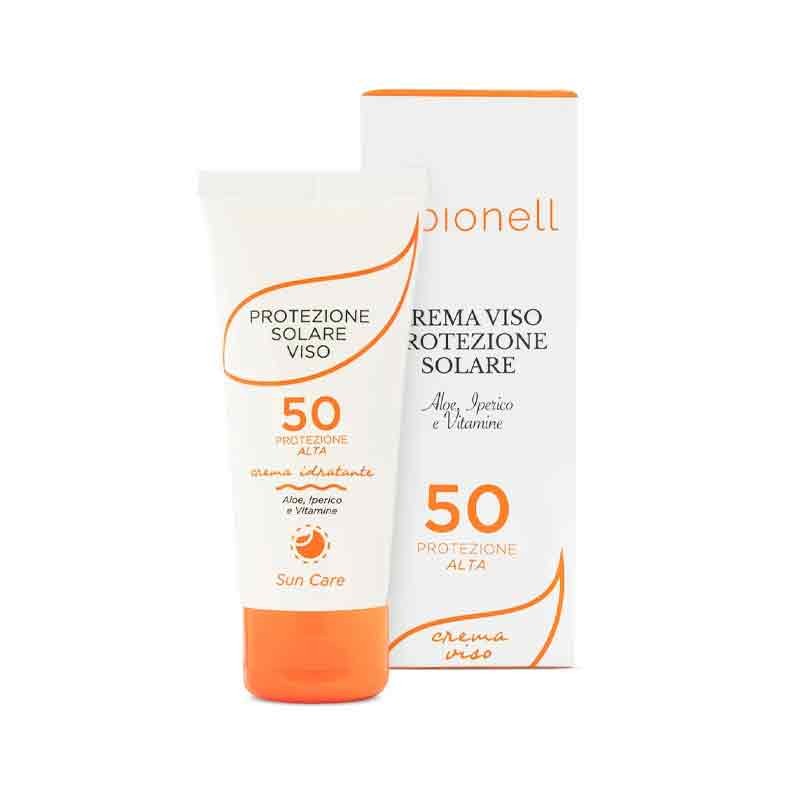 Crema viso protezione solare 50 con Aloe Iperico e Vitamine 50 ml BIONELL